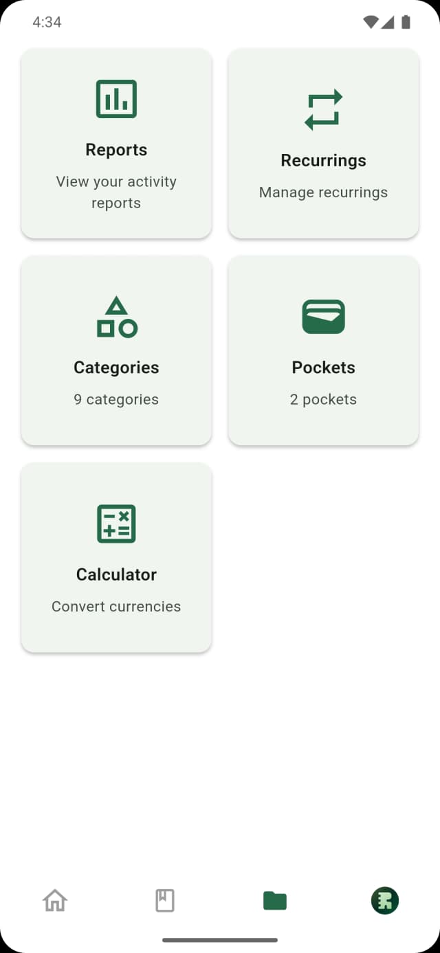 Runtut collection screen
